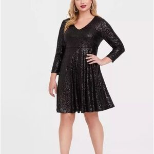 Elegant Black Sequin Dress